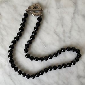 Tiffany & Co Black Onyx Toggle Necklace